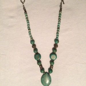 Vintage Turquoise Necklace, 17 inch